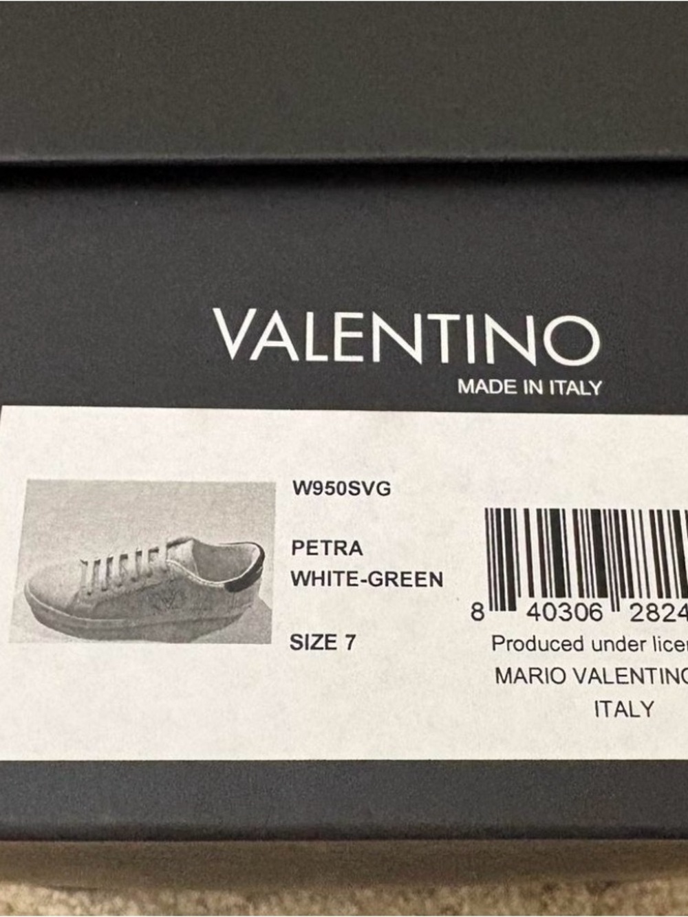 Valentino Petra Sneakers - White & Green Box Label